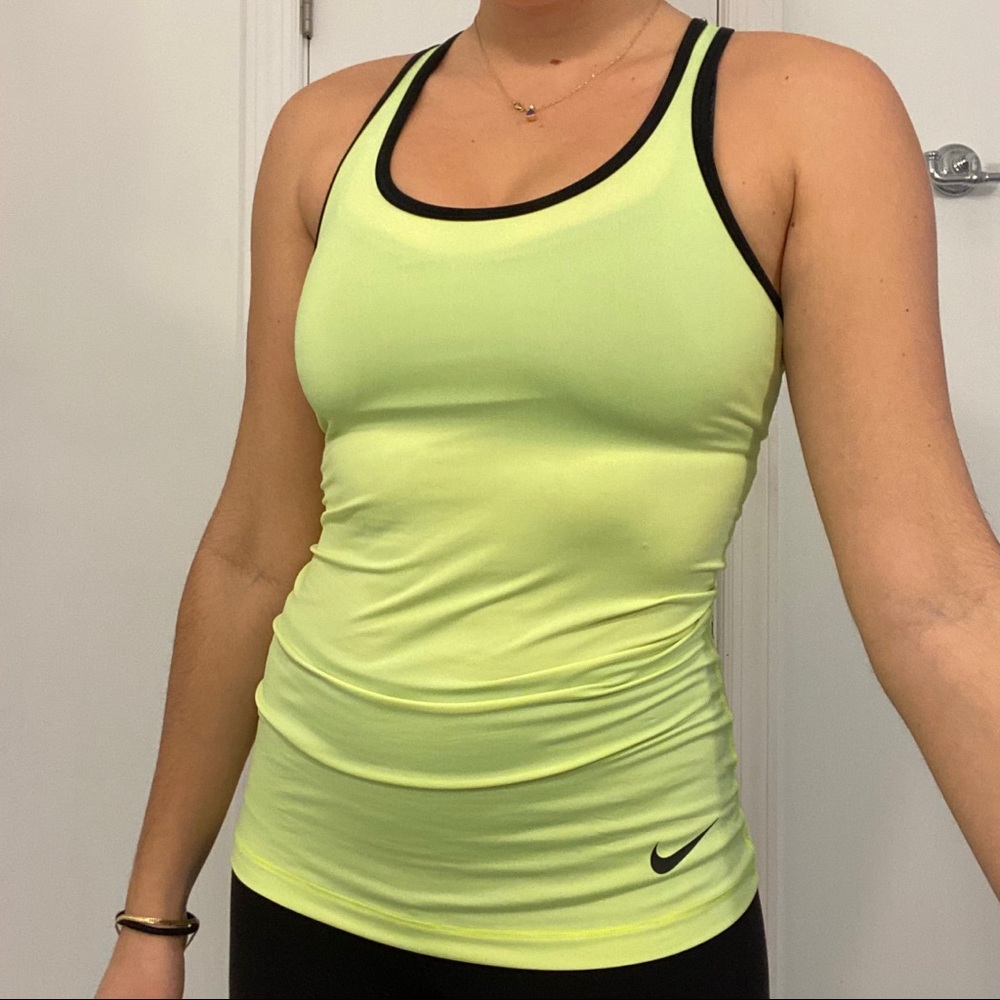 Neon Yellow Dri-Fit Nike Racerback Tank